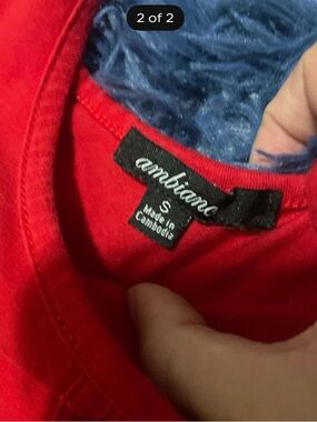 Ambiance Bold Red Scoop-Neck Tee
